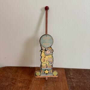 1940s Swinging Target Toy Partial Broken Circus Monkey American Toy Works No 526
